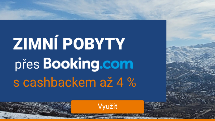 Booking.com - Zimní pobyty s cashbackem