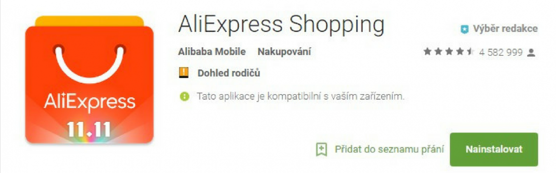 AliExpress aplikace