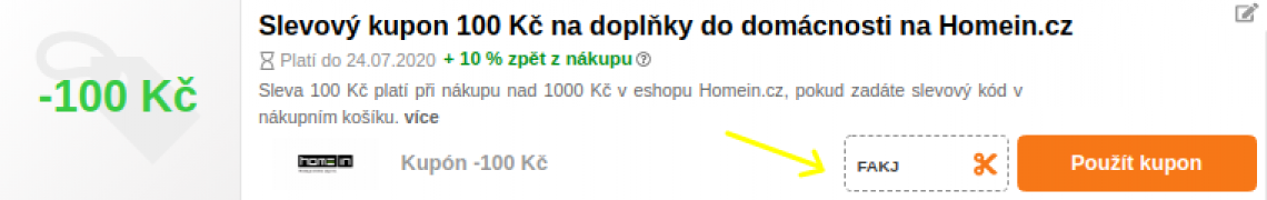 Homein.cz slevový kupon