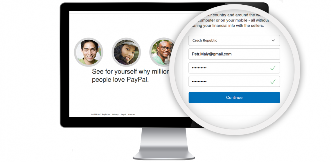 Jak platit přes PayPal: Registrace 2